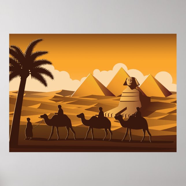 Póster Los camellos pasan la pirámide (Frente)