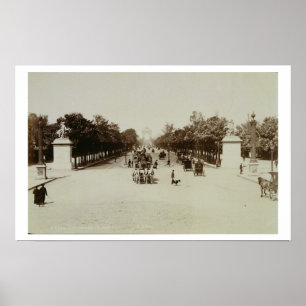 Póster Los campeones Elysees, París (foto de la sepia)