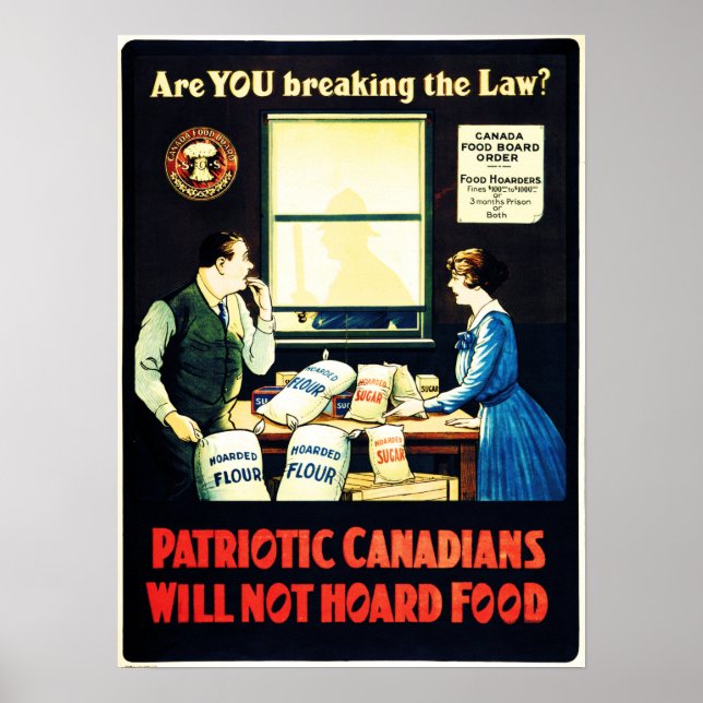 Póster ¡Los Canadienses Patrióticos No Acogerán Comida! G (Frente)