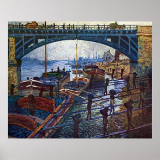 Póster Los Carboneros por Claude Monet
