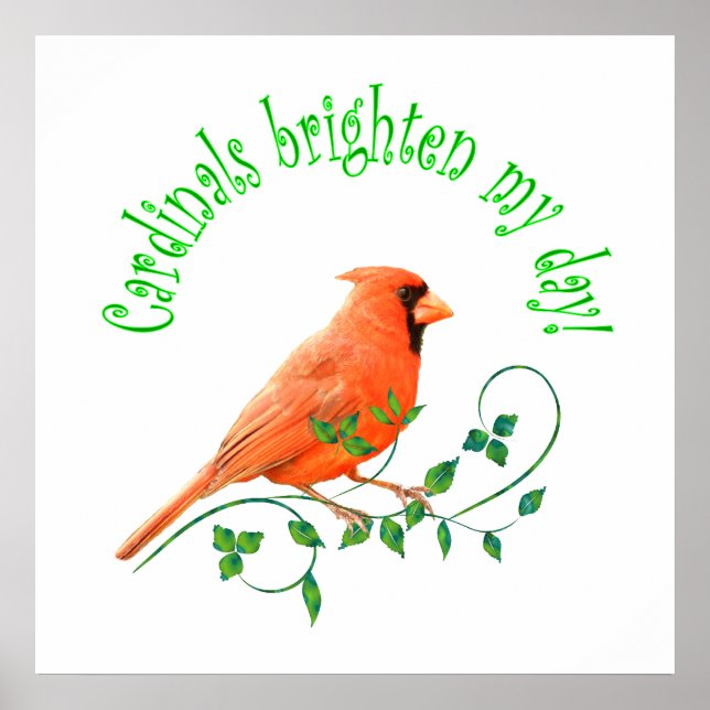Póster Los cardenales alegran mi día (Frente)