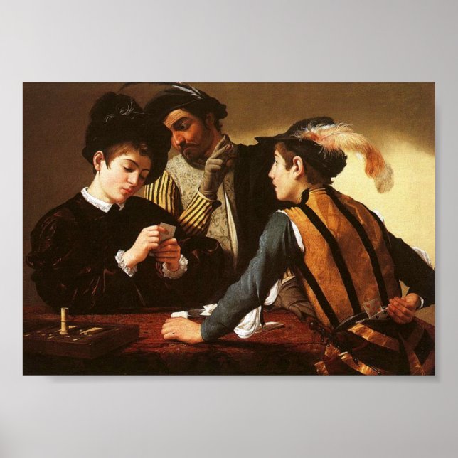 Póster Los Cardshapers, Caravaggio (Frente)