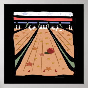 Póster Los carriles de los bolos