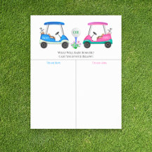 Los carritos de golf sobre el Rótulo de predicción