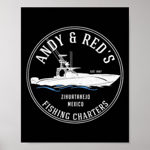 Póster Los Carteles de Pesca de Andy Red Vintage