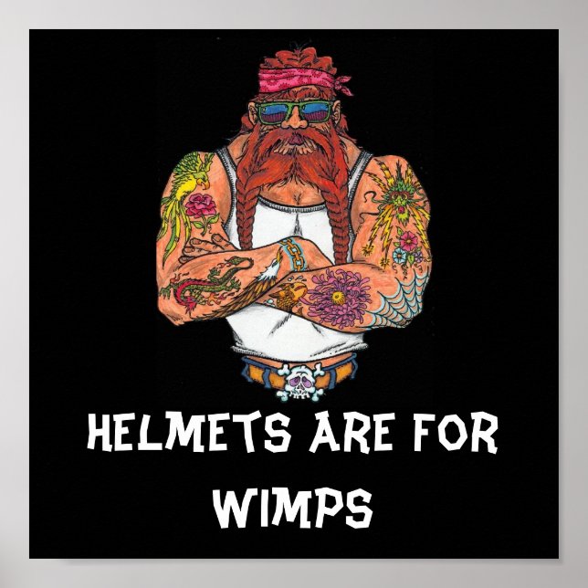 Póster Los Cascos Son Para Wimps (Frente)