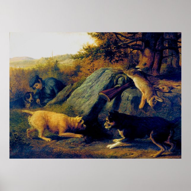 Póster Los cazadores de conejos Thomas Hewes Hinckley 185 (Frente)