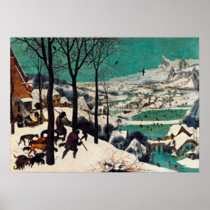 Póster Los cazadores en la nieve, por Pieter Brueghel
