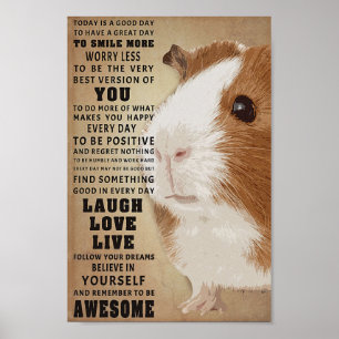 Póster Los cerdos de Guinea hoy son un buen día