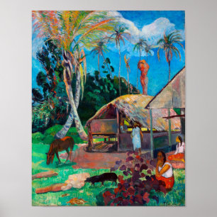Póster Los cerdos negros, Gauguin