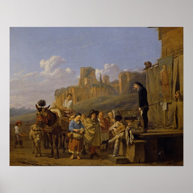 Póster Los charlatanes italianos, 1657 (Frente)
