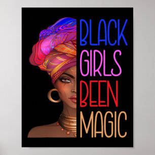 Póster Los Chicas negros han sido la mágica reina afroame