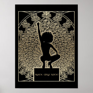 Póster ¡Los Chicas negros rockean!