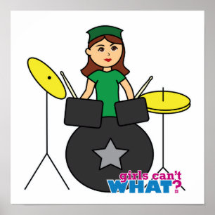 Póster ¿Los chicas no pueden QUÉ? Diseño personalizado Co