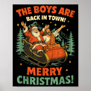 Póster Los Chicos Han Vuelto Al Pueblo Feliz Navidad