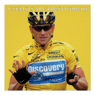 Póster Los ciclistas son poco confiables