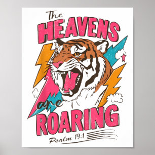 Póster Los Cielos Están Alzando El Salmo 19_1 Biblia Vers