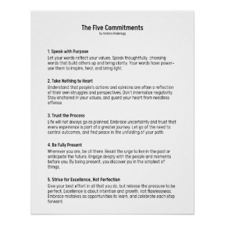 Póster Los cinco compromisos