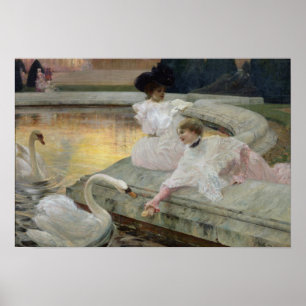 Póster Los cisnes, 1900