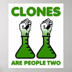 Póster Los clones son personas Dos cartel divertido