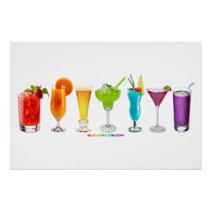 Póster Los cócteles alcohólicos LGBTQIA gay de SlipperyJo