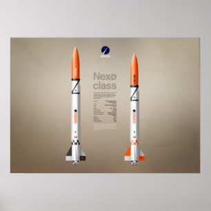 Póster Los cohetes de la clase Nexø de los subborbitales 