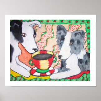 Póster ¿Los Collies Fronterizos Tienen Café? Poster de ar