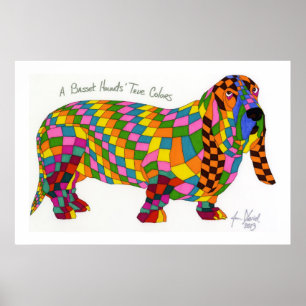 Póster Los colores verdaderos de los perros de