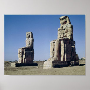 Póster Los colosos de Memnon, estatuas de Amenhotep