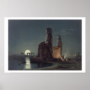 Póster Los colosos de Memnon, Thebes, uno de 24 illustrat