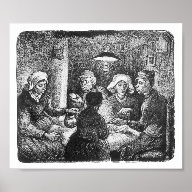 Póster Los Comedores De La Papa, Van Gogh (Frente)
