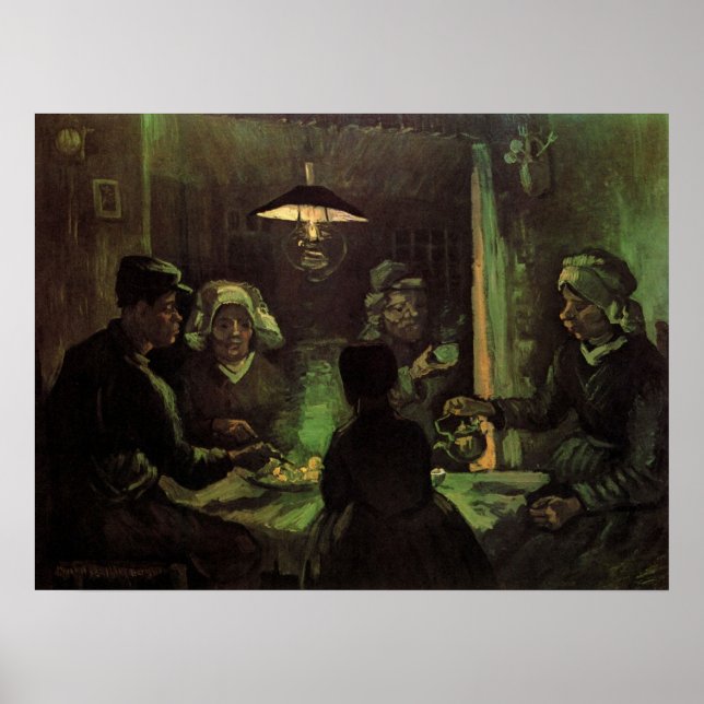 Póster Los comedores de papa por Vincent van Gogh (Frente)