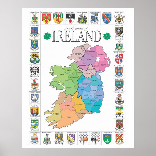 Póster Los condados de Irlanda Poster (Frente)
