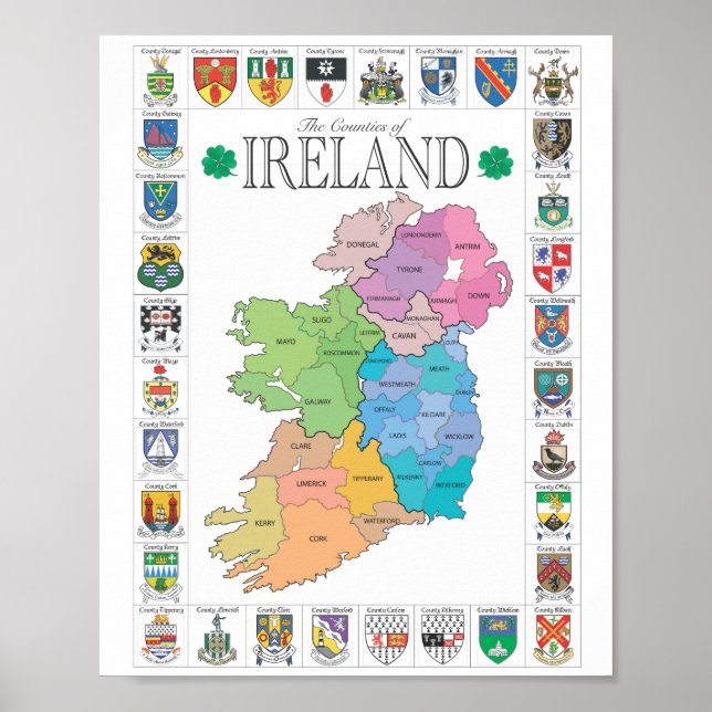 Póster Los condados de Irlanda Poster (Frente)
