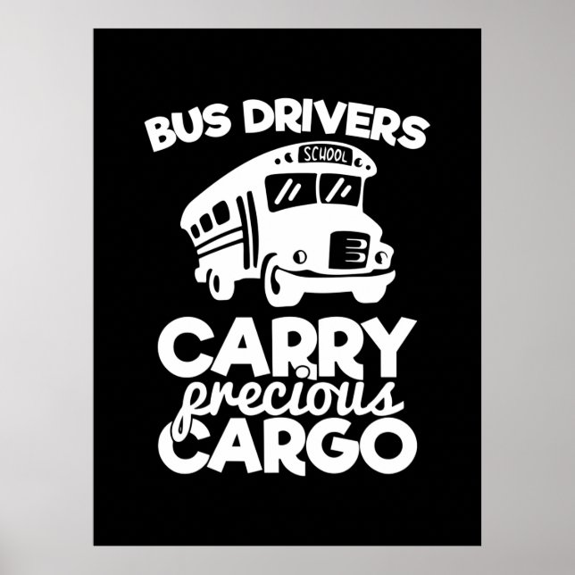 Póster Los conductores de autobús transportan cargamento  (Frente)