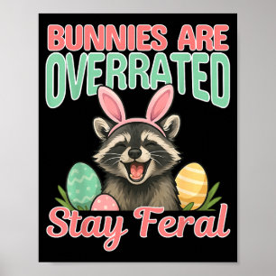 Póster Los conejos de Pascua divertidos están sobrevalora