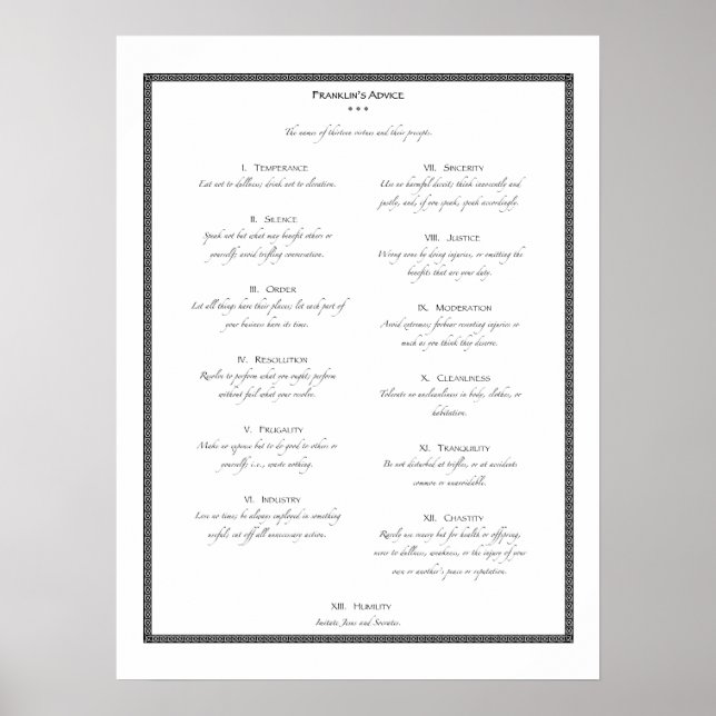 Póster Los consejos de Franklin (Frente)