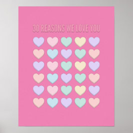 Póster Los corazones - 30 Razones te dan la bienvenida - 