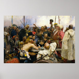 Póster Los cosacos de Zaporozhye por Ilya Repin