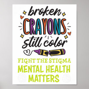 Póster Los Crayones Siguen Colocando El Problema De La Sa