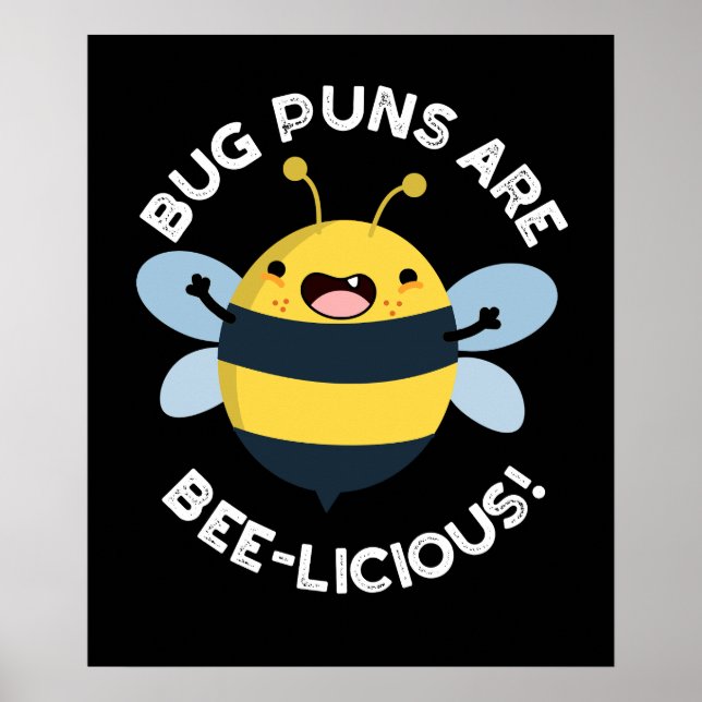 Póster Los Crímenes De Burg Son Bee-licious Funny Bee Pun (Frente)