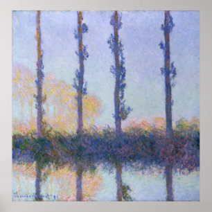Póster Los cuatro árboles - Claude Monet