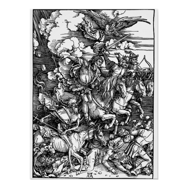 Póster Los Cuatro Jinetes (Durer 1511) (Anverso)