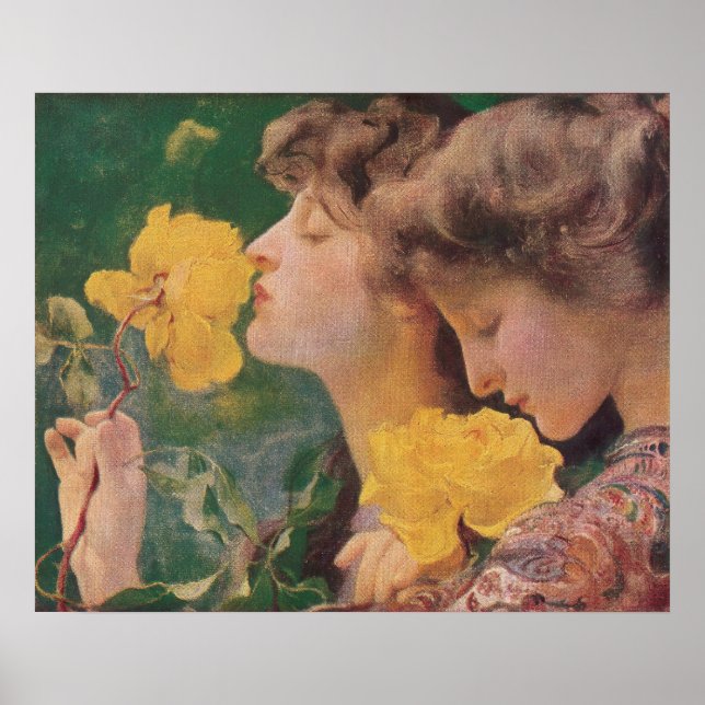 Póster Los cuatro Rosas por Frant Dvorak (Frente)