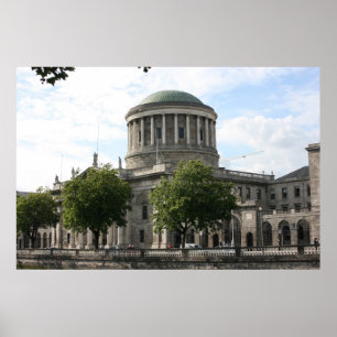 Póster Los Cuatro Tribunales, Dublín (Irlanda)