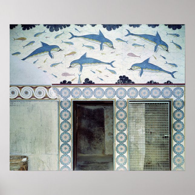 Póster Los delfines frescos en el baño de la Reina (Frente)