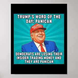 Póster Los demócratas meme de Trump pierden su tradin int