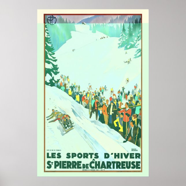 Póster Los Deportes de Invierno St. Pierre de Chartreuse  (Frente)