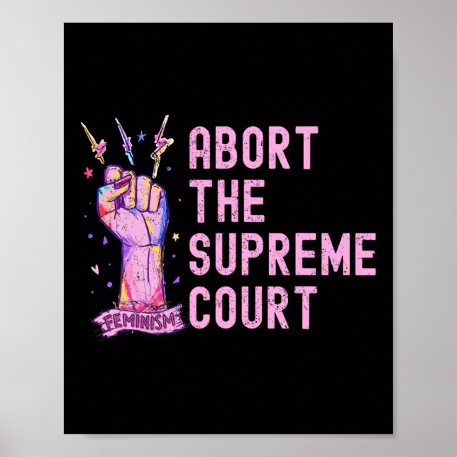 Póster Los derechos anulan la protesta feminista de la Co (Frente)