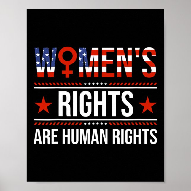 Póster Los derechos de igualdad de la mujer son derechos  (Frente)